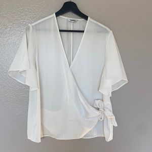 Express Wrap Beige Plus Size Top